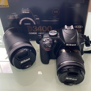 Nikon D3400 Camera Bundle Package (3 lenses included)